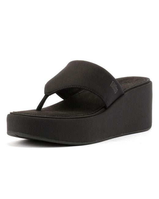 Fitflop Black Platfforms Wedge Sandals