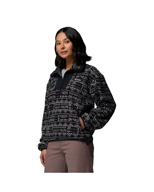 Columbia Black Sequoia Grove Printed Half Zip
