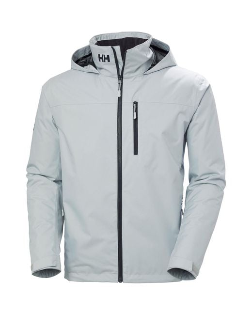 Helly Hansen Sport Gray Crew Hooded Midlayer Sailing 2.1 Sailing Jacket for men