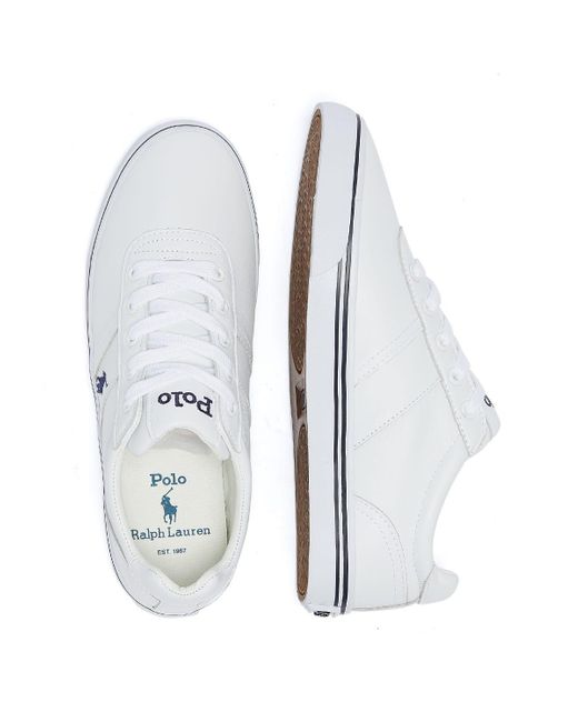 ralph lauren white hanford trainers