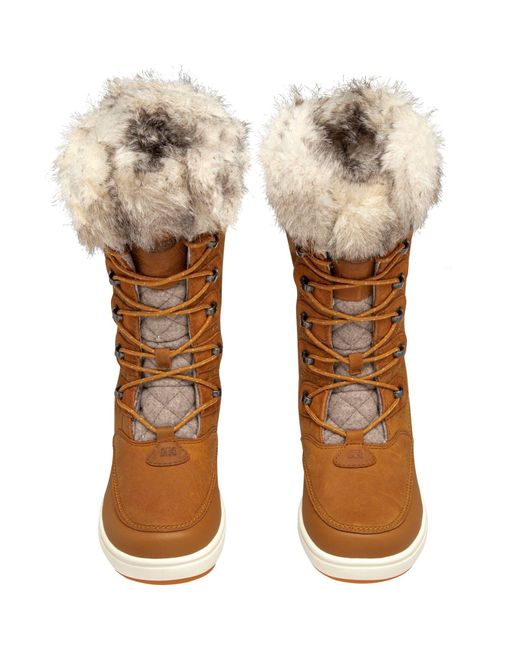 Helly Hansen Sport Brown Garibaldi Leather New Wheat/Dark Khaki Winter Mid Calf Boots