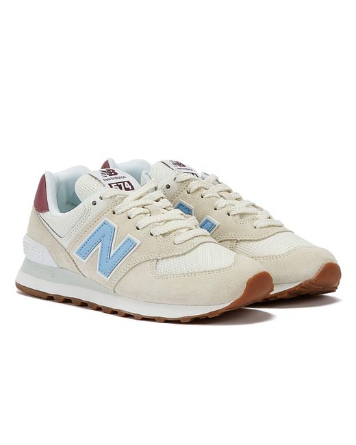New Balance 574 Sea Salt Trainers in White Lyst UK
