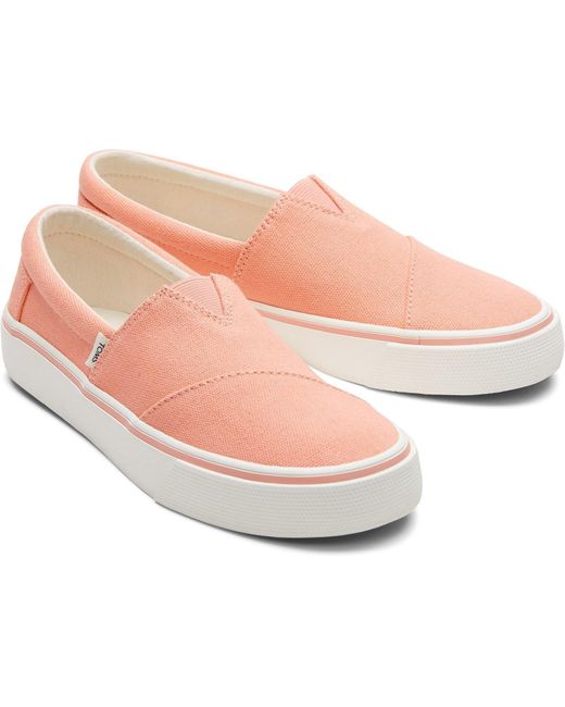 TOMS Pink Alpargata Fenix Slip on Espadrilles
