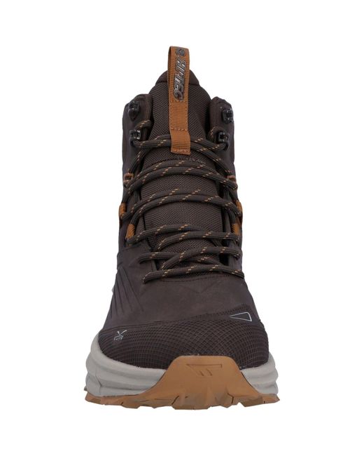 Hi-tec Black Fuse Trek Mid Synthetic Steel/Charcoal/Bright Marigold Hiking Boots for men