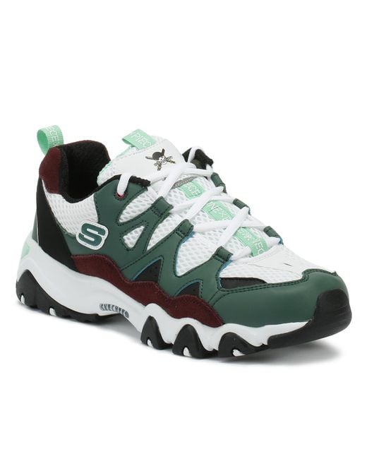 Skechers D'lites One Piece Green Trainers | Lyst UK