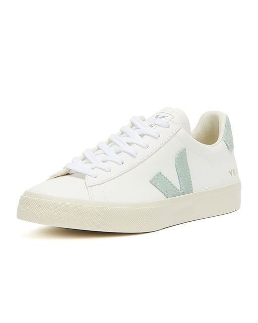 Veja White Campo Chromefree Leather Extra Matcha Trainers
