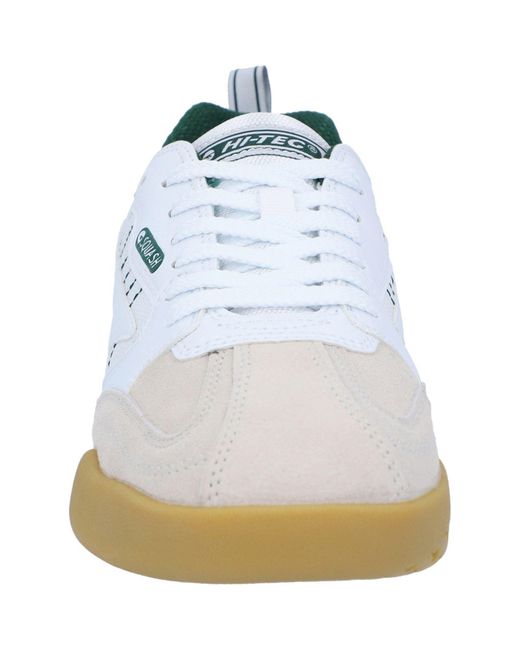 Hi-tec White Squash Trainer Textile/Leather Trainers