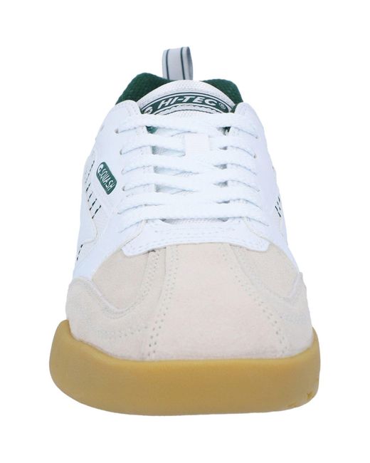 Hi-tec White Squash Trainer Textile/Leather Trainers