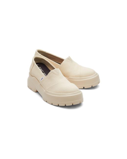 TOMS Natural Alpargata Combat Low 100% Cotton Loafers