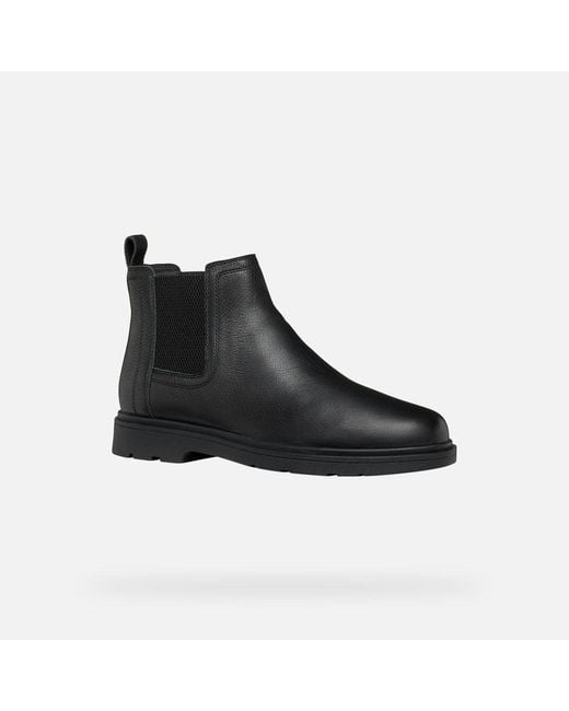 Geox Spherica Ec1 C Tumble Leder Stiefel in Black für Herren