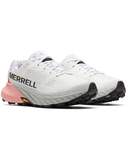 Merrell White Agility Peak 5 Running Shoe