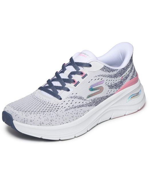 Skechers Gray Arch Fit 3.0 Textile Mesh/Multi Trim Trainers