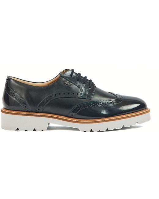 Pod Blue Kortney Leather Patent Brogues Shoes