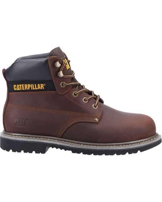 CAT Safety Brown Caterpillar Powerplant Nubuck Safety Boots