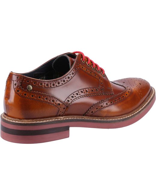 Base London Brown Woburn Leather Brogues Shoes for men