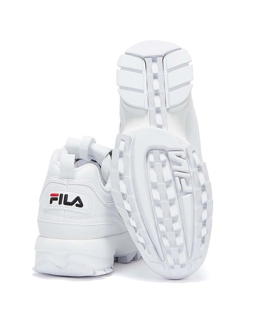 Fila Disruptor Ii Premium Trainers in White | Lyst UK