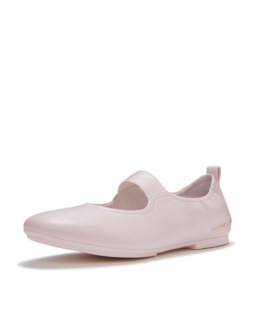 Fitflop Pink Delicato X Pantone Poise Leather Mary-Janes