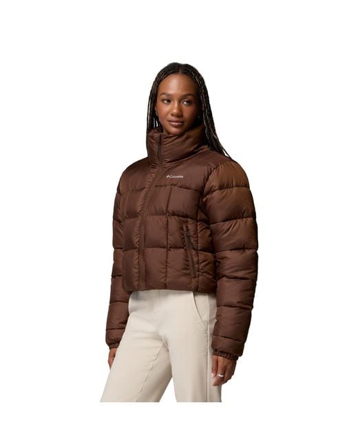 Columbia Brown Puffect Iii Cropped Jacket Puffer Jackets