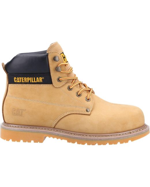 CAT Safety Natural Caterpillar Powerplant S3 Nubuck Safety Boots