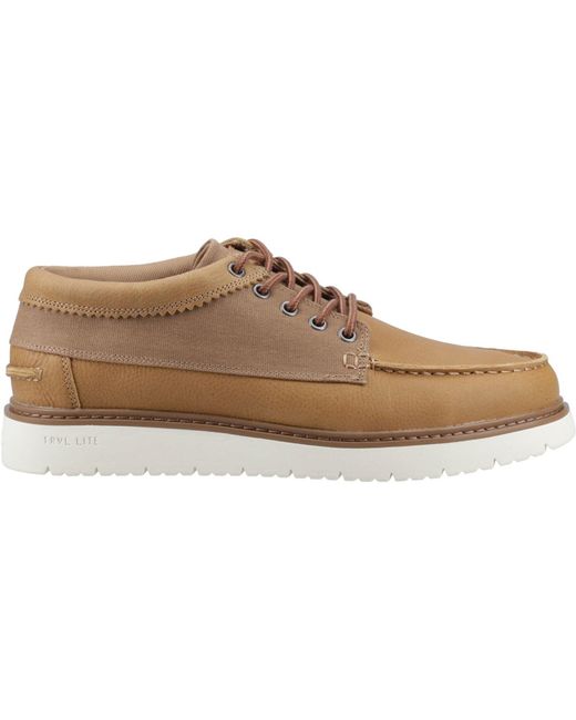 TOMS Brown Trvl Lite Forrest Leather Lace-Up Shoes for men