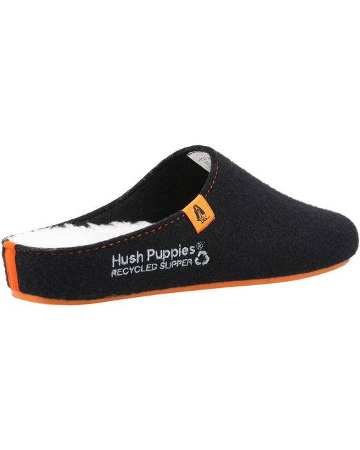 Hush Puppies The Good Zwarte Pantoffels in het Blue