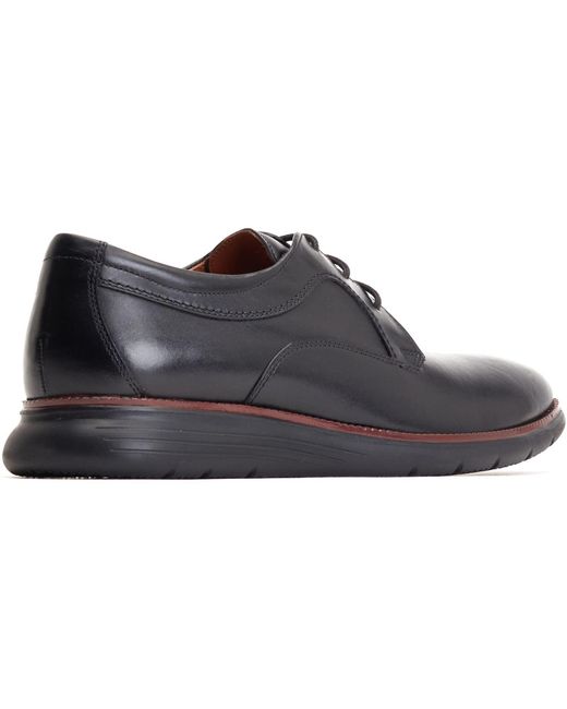 Base London Black Wing Leather Oxford Shoes for men