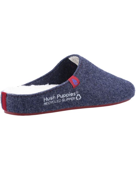 Hush Puppies Blue The Good 90% Recycled Rpet Polyester Slippers for men