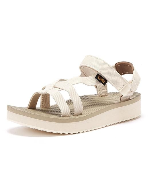 Teva Rubber Midform Arivaca Womens White Sandals - Lyst