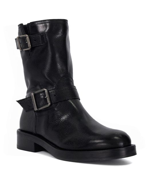 Dune Black Pixen Leather Boots