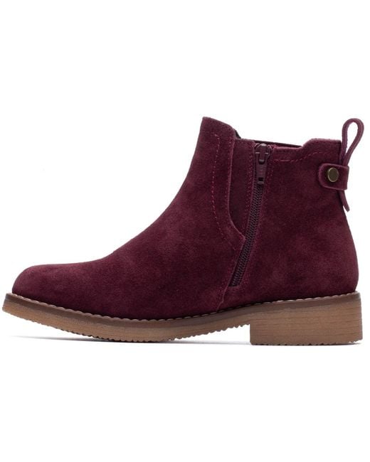 Hush Puppies Purple Maddy Suede Boots