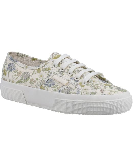 Superga Gray 2750 Floral Print Baumwoll-sneaker