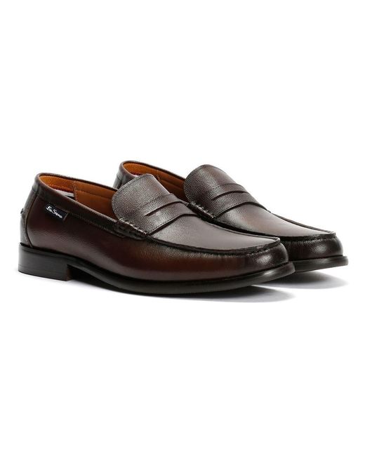 Ben Sherman Hester Leather Men's Brown Loafers - Uk 12 for men