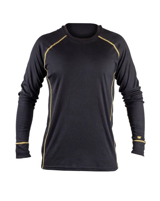 Caterpillar Black Thermo Synthetic Base Layer Shirt for men