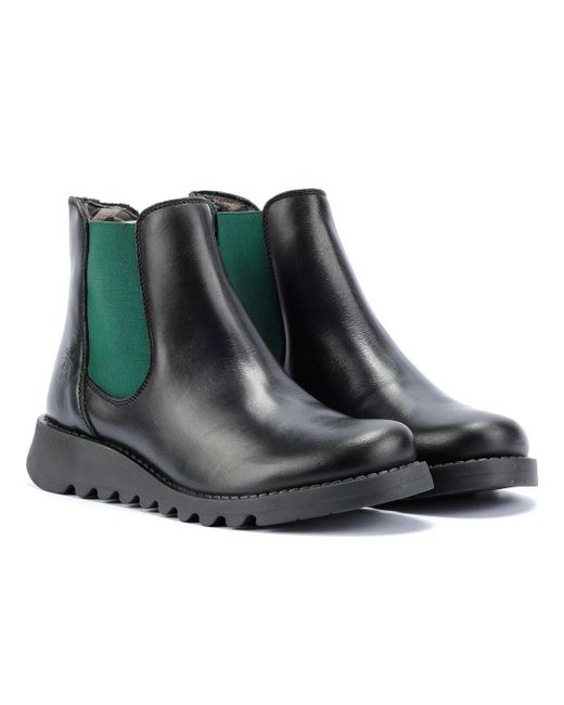 Fly London Green Salv Leather / Boots