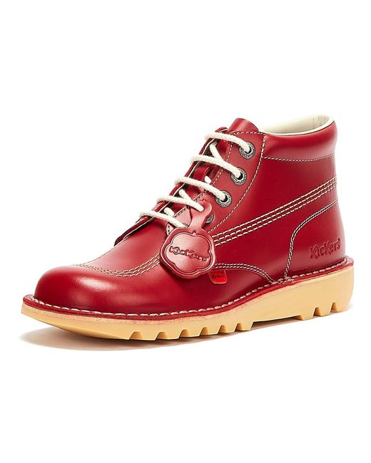 Kickers Red Kick Hi Leather Boots for men