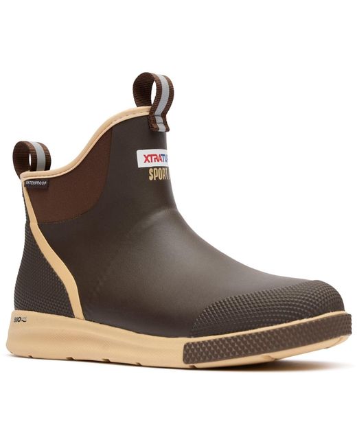 XtraTuf Brown Ankle Deck Boot Sport Eva Chocolate/Tan Wellington Boots for men