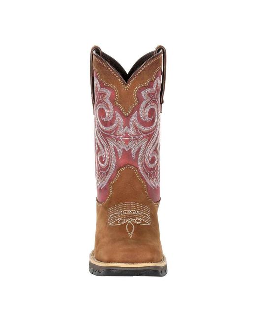 Durango Brown Lady Rebel Leather Briar/Rusty Boots