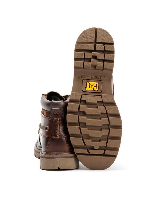 Caterpillar Brown Colorado Boat Mid Leather British Tan Boots for men