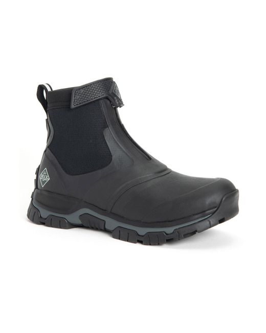 Apex Mid Zip Bottes De Pluie En Caoutchouc Noir/Sombre Shadow En Français. Muck Boot en coloris Black