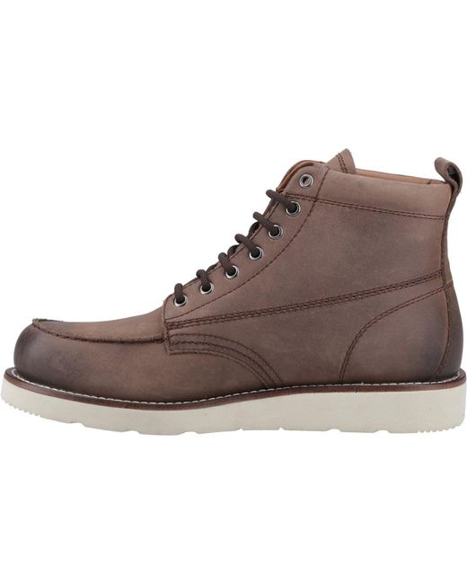 Jack & Jones Brown Toronto Leather Stone Ankle Boots