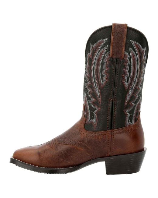 Durango Brown Westward Leather Dark Chestnut/ Onyx Boots for men