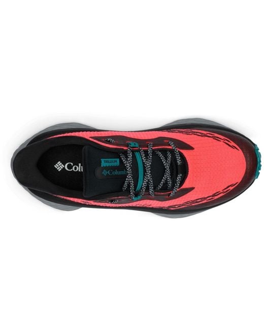Columbia Red Konos Trillium Atr Polyester Neon Sunrise/ Chloride Hiking Shoes