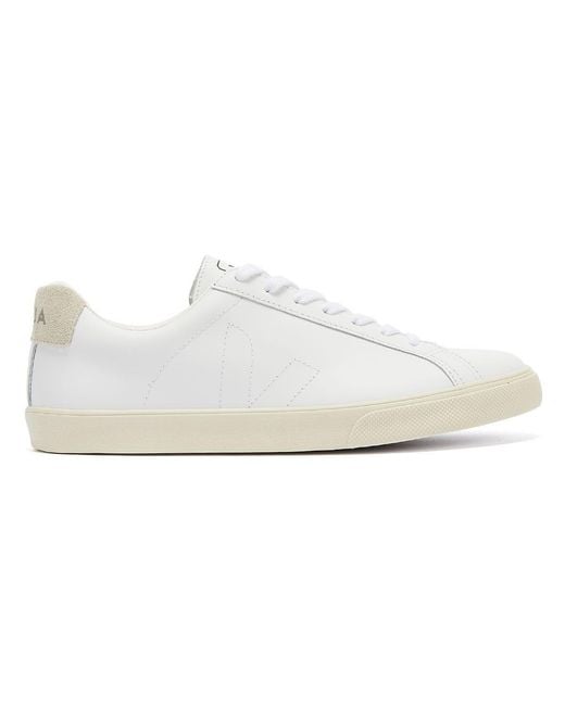 Veja White Esplar Logo-embossed Low-top Leather And Canvas Trainers