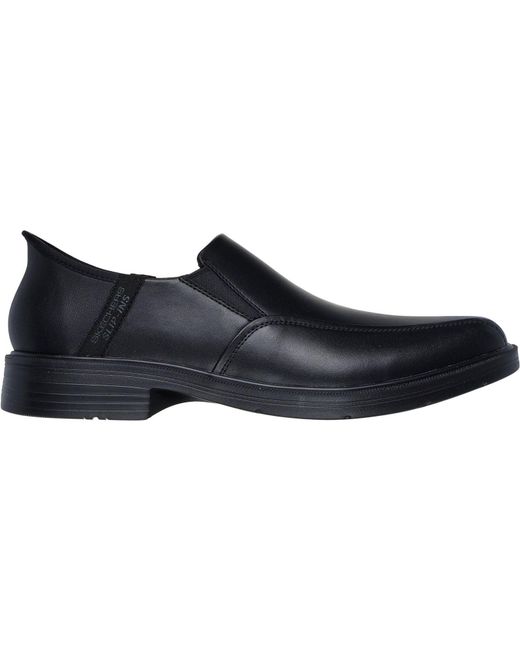 Skechers Blue Caswell Frantone Leather Slip-On Shoes