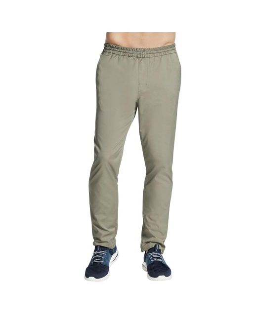 Skechers Gray Pant Downtown Classic Polyester Track Pants for men
