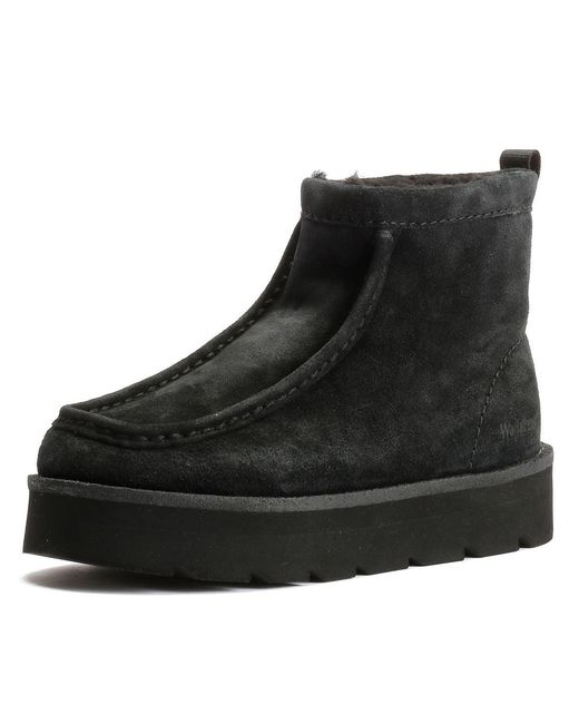 Clarks Black Meare Rooey Suede Boots