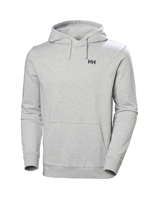 Helly Hansen Sport Gray Core Graphic Hoodie Cotton Hooded Sweatshirt for men