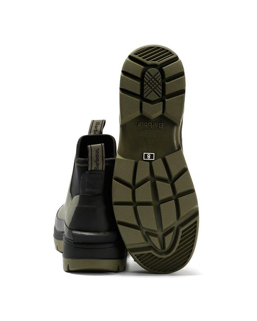 Barbour Black Ridge Uniform Ankle Wellington Boots for men