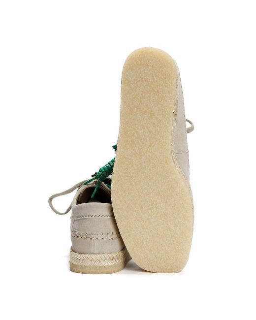 Pompeii3 White X Clarks Originals Weaver Suede Ice Shoes for men