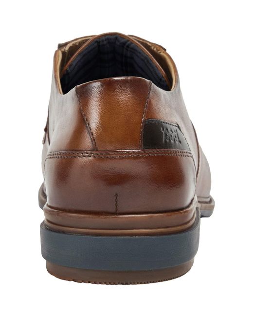 Pod Brown Savage Leather/Textile Cognac Lace-Up Shoes for men